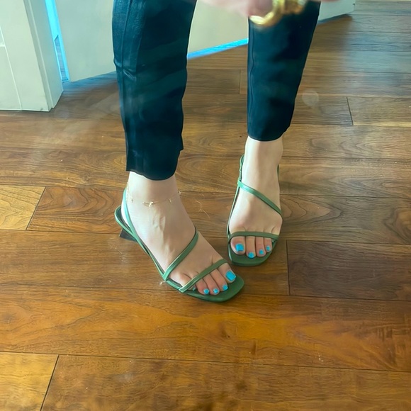 ZARA Strappy Green Sandals ‘38’ - Picture 4 of 12